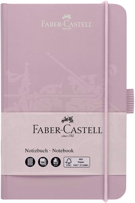 FABER-CASTELL notitieboek, DIN A6, geruit, rose