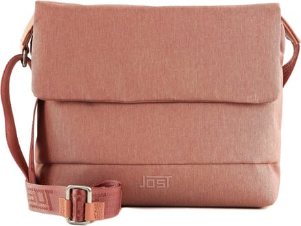 JOST Schoudertas Bergen Crossbody Bag Apricot Lichtrood