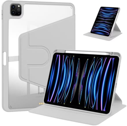 For iPad 10.2", 10.5" PU Leather Protective Case Grey