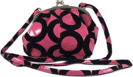 Schouder Tasje Cirkel roze, make-up tas