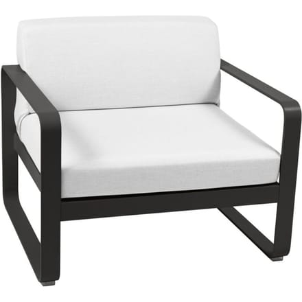 Fermob - BELLEVIE fauteuil - 42 drop mat - 81 witgrijs - zwart