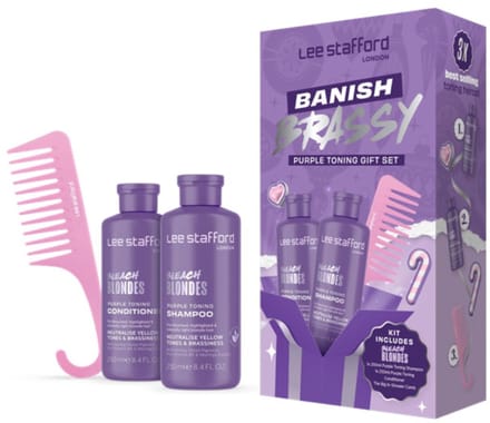 Lee Stafford Bleach Blondes | 250 ml + 250 ml + 1 x Borstel | Set 3 st