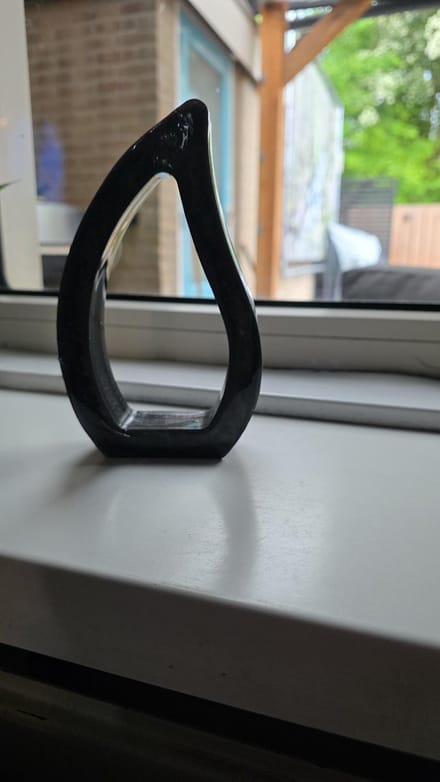 Decoratie/ standaard Waterdruppel in epoxy laserkado