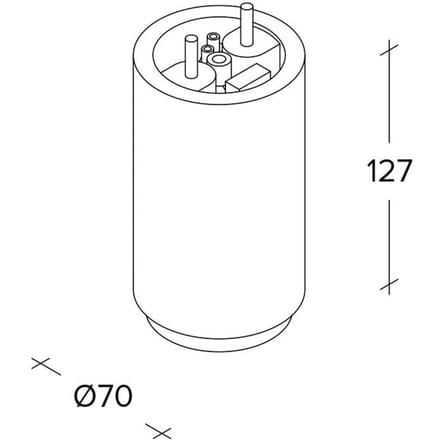 TECNICO by Sforzin Propilei plafondlamp, wit/zwart/messing/koper, gips