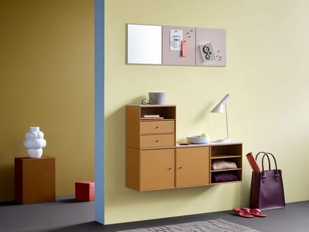Montana Montana Mini 1006 Wandmodule met twee laden - amberkleurig
