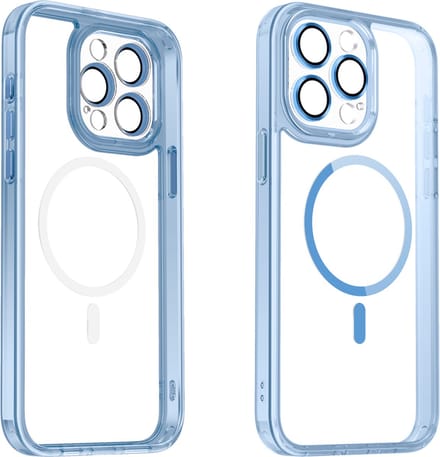 Valenta Back Cover Trend MagSafe iPhone 14 Pro Max - Lensbeschermer - Blauw