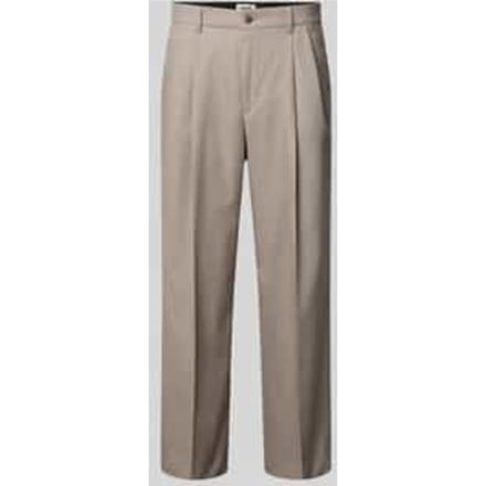 wide fit broek met persplooien