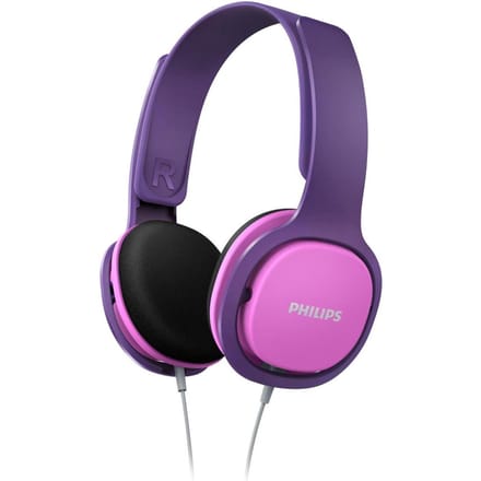 PHILIPS SHK2000 - Kids Koptelefoon - On-Ear Volumebegrenzing - Roze/Paars - Ergonomische hoofdband