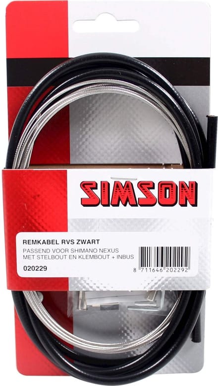 Simson Remkabelset Shimano Nexus Rollerbrake zwart
