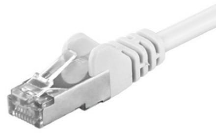 CAT5e FTP patchkabel - 0,25 meter wit - netwerkkabel - internetkabel - UTP kabel - RJ45 - 1000 mbit/s