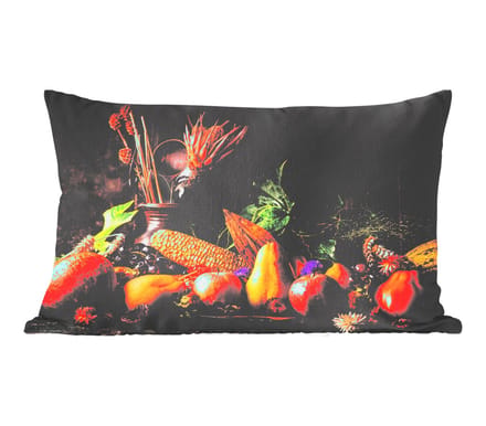 Sierkussens - Kussentjes Woonkamer - 60x40 cm - Groente - Fruit - Rustiek - Tafel