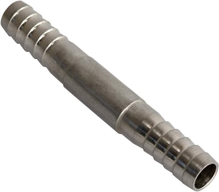 1/4" naar 1/4" RVS Barb Splicer Adapter Connector - Duurzaam, Geschikt voor Slangen en Aansluitingen