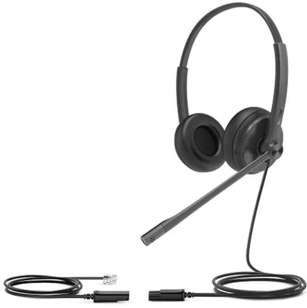 Professionele Dual Headset met RJ9 Aansluiting voor Kantoor en Callcenter
