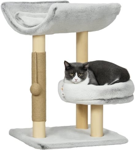 PawHut Kattenboom Spaanplaat - 40x40x60cm - Grijs