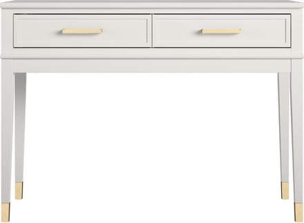 Westerleigh - Console-tafel met 2 laden in wit MDF (76 x 105 x 40 cm)