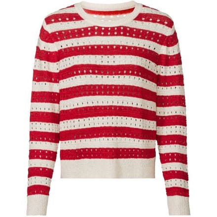 ESMARA Dames pullover (Rood gestreept, XS (32/34))