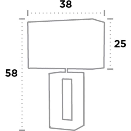 Searchlight Textiel-tafellamp Mirror, zwart