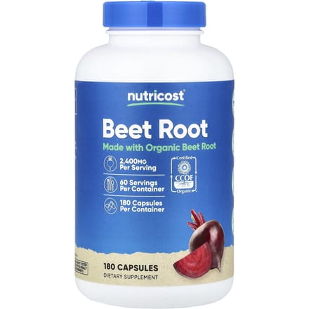 Nutricost, Bietenwortel, 2.400 mg, 180 capsules (800 mg per capsule)