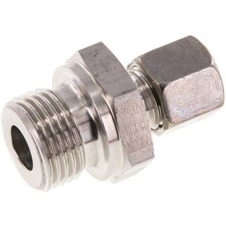 G 1/2'' Buitendraad x 8L RVS Rechte Snijring Koppeling 315 Bar DIN 2353 - FL2S-MC-ST-012G-08-L