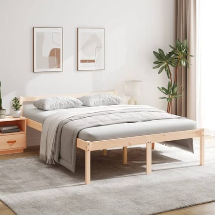 vidaXL - Seniorenbed - massief - grenenhout - 160x200 - cm