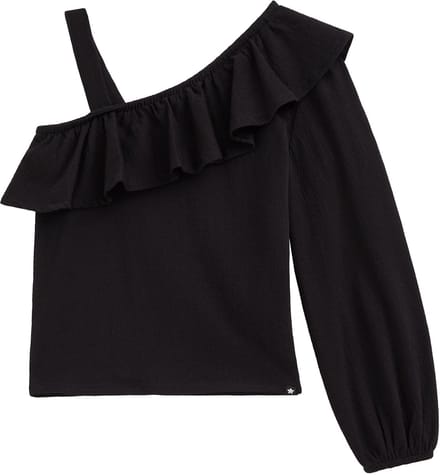WE Fashion Meisjes off-shoulder top met structuur