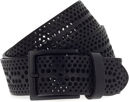 b.belt Leren Riem Jed Belt W80 Black Zwart