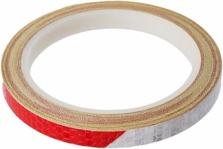 Reflecterende tape - ROOD WIT - 8 meter - 8mm