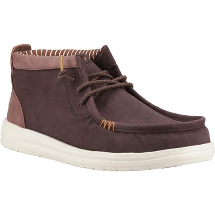 Hey Dude Classic - Wally Mid Grip - Mole Brown - Downtown Brown - Flex & Fold Technologie