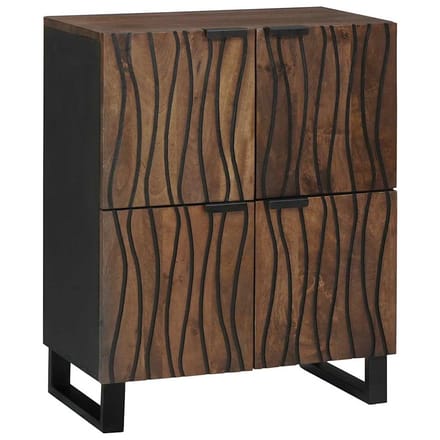 vidaXL - Bruin - 60 - x - 33.5 - x - 75 - cm - Massief - mango-hout - en - engineered - wood