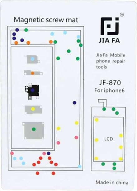 Let op type!! JIAFA Magnetic Screws Mat for iPhone 6