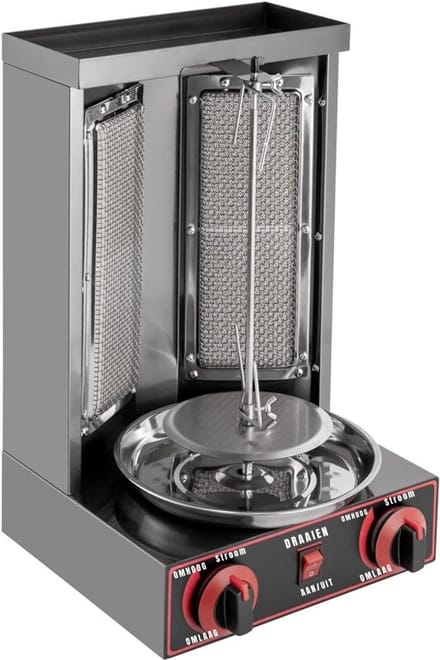 RUX® Kebab Grill - Kebab Spiezen - Kebab - Zilver - 30cm x 30cm x 48cm