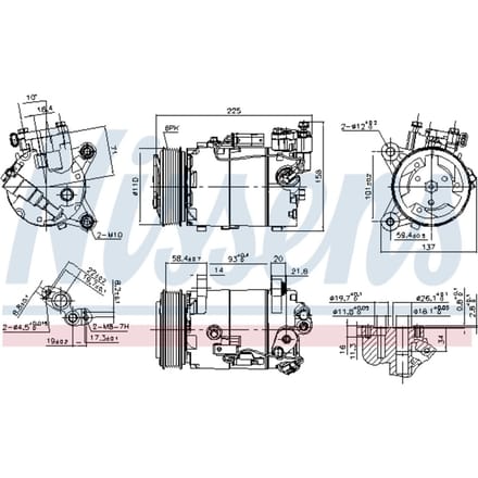 Compressor airconditioning NISSENS 890099