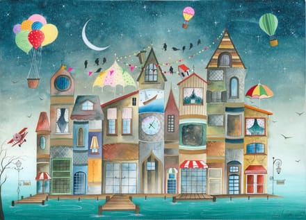 Magnolia puzzel Houses I Read - 1000 stukjes legpuzzel.