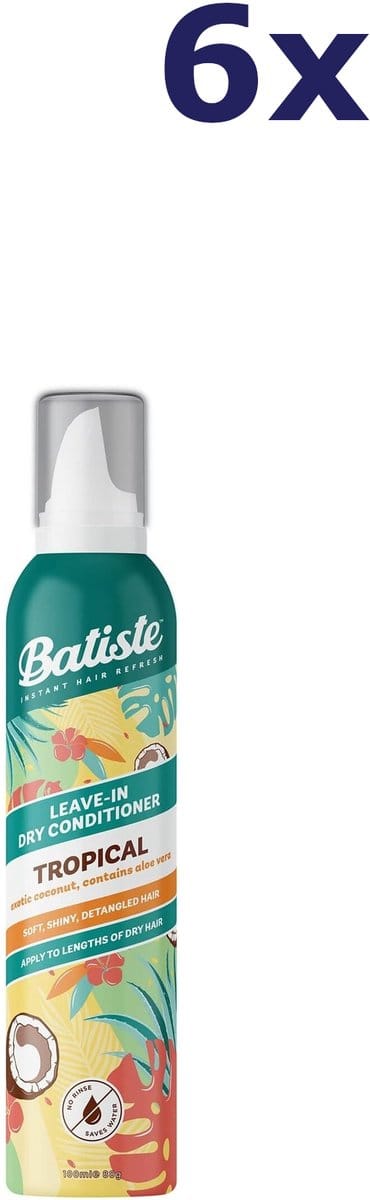 6x Batiste Leave-In Dry Conditioner 100ml Tropical