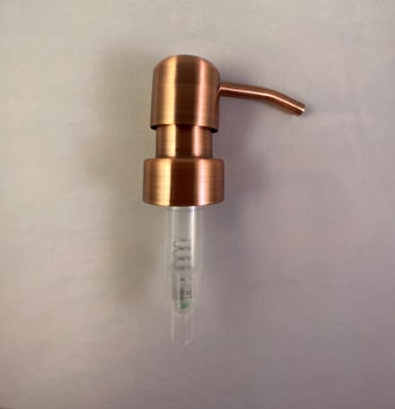 BBBLS losse zeeppomp - RVS/metaal - koper - knipbaar buisje 21 cm - opening 28 mm