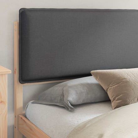 vidaXL - Bedframe - met - Gevoerde - Hoofdbord - Donkergrijs - 180 - x - 200 - cm