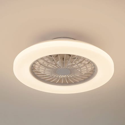 Lindby LED plafondventilator Vedin, wit, DC, Ø 49 cm, CCT