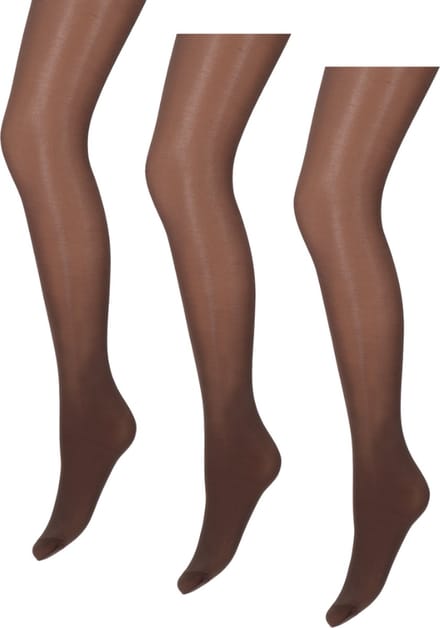 Marianne - Glanzende Dames Panty - 35 Denier - 3-pack - Maat S/M - Bruin