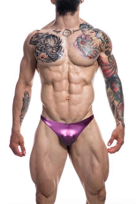 Cut4Men - Klassieke Herenstring - Metallic Roze M
