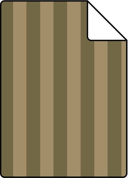 Proefstaal ESTAhome behang strepen khaki groen - 26.5 x 21 cm - 131912-S