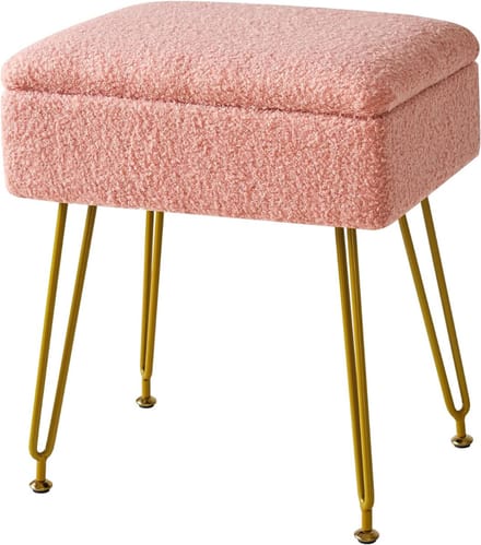 AHD® Kaptafel Stoel - Stoel - Kruk - Roze - 40cm x 30cm x 48cm