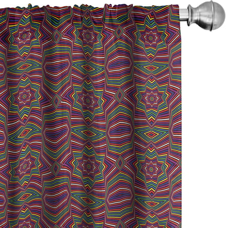 ABAKUHAUS Abstrakt Voorhangen – Gardijnen – 2x75x245 cm – Multicolor