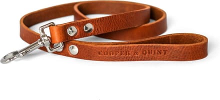 Cooper & Quint No Fuss Hondenriem - Bruin - Smal - 105 cm - Zilver