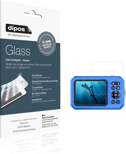 dipos – 2x Pantserfolie geschikt voor Yixinxin UP019BU01 Unterwasserkamera | 9H Screenprotector