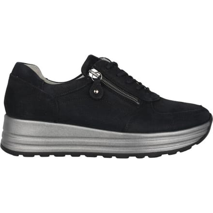 Waldläufer H-Lana - dames sneaker - Zwart - maat 40 (EU) 6.5 (UK)