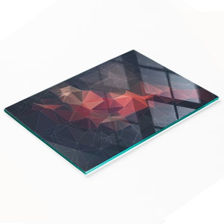 Multifunctioneel decoratief glazen bord voor in de keuken, abstract ontwerp, 80x52 cm