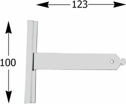 Selve Ophangveer rolluik, lengte 123 t/m 198 mm, mini-E profiel - Rolluik ophangveren