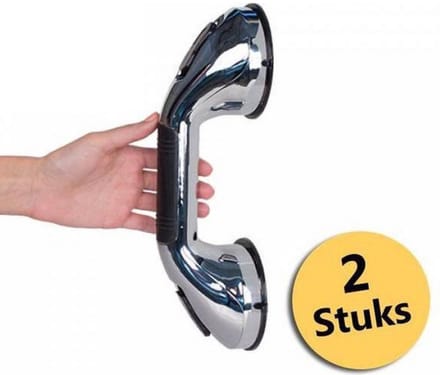 Badkamer handgreep met zuignap - 2 stuks - helping handle om gemakkelijk uit bad te komen!