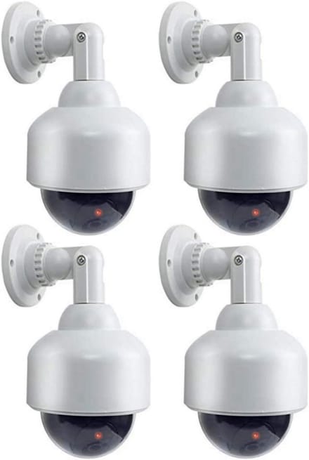 Dome Camera Dummy - Bewakingscamera Nep - Diefstal Afschrikken - Knipperend LED Licht - 360 Graden - Wit