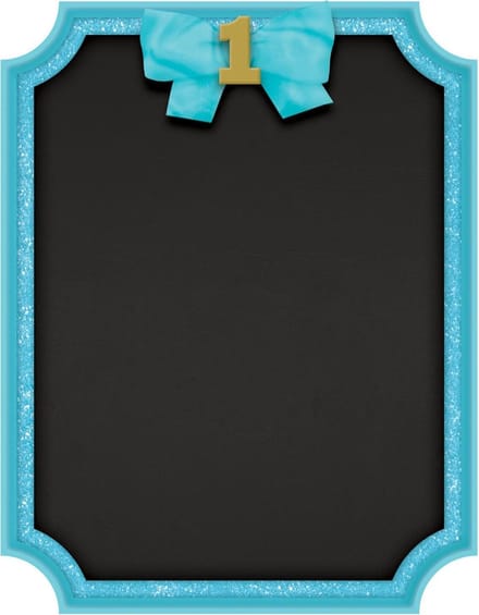 Amscan Krijtbord Eerste Verjaardag 23 X 18 Cm Blauw